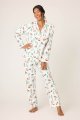 PJ Salvage Sleigh All Day Classic Flannel Pajama Set in White