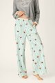 PJ Salvage Espresso Martini Flannel Pajama Pant in Pool Blue