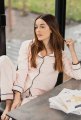Breathe Women's Organic Cotton Classic Pajama Set in Pink