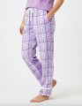 Boxercraft Women's Carnegie Lavender Plaid Flannel Cuffed Pajama Pant