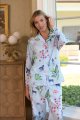 The Cat's Pajamas Women's Deerly Luxe Pima Cotton Classic Pajama Set in Blue