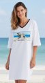 Emerson Street "I'm in a Meeting" Beach Cotton Nightshirt in A Bag