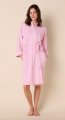 The Cat's Pajamas Women's Pink Moment Pima Knit Cotton Kimono Robe