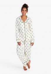 Little Blue House by Hatley Women's Black Bears Cotton Jersey Classic Pajama Set