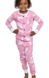 Lazy One Kids Unisex Classic Moose FlapJack in Pink