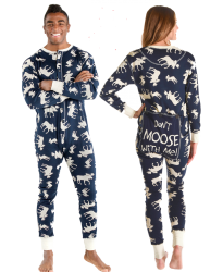Lazy One Adult Unisex Classic Moose FlapJack in Navy