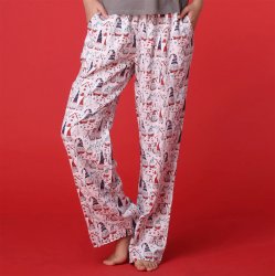 Mahogany Women's Holiday Gnomes Flannel Pajama Pant in a Bag