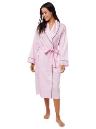 The Cat's Pajamas Women's Classic Pink Luxe Pima Cotton Shawl Collar Robe