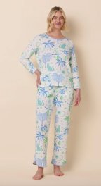 The Cat's Pajamas Women's Toucan Terrace Pima Knit Cotton Simple Set