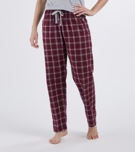 Boxercraft Women's Haley Varsity Maroon Plaid Flannel Pajama Pant