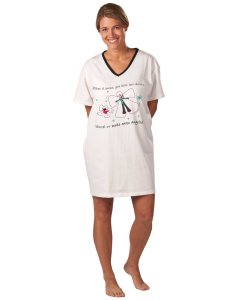 Emerson Street Winter Snow Angel Dog Cotton Holiday Nightshirt