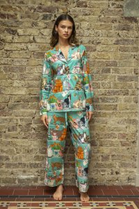 Karen Mabon Cat Collector Organic Cotton Classic Pajama Set