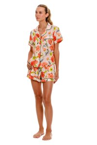 The Lazy Poet Women's Nina Hypnos Cotton Short Sleeve Shorts Set