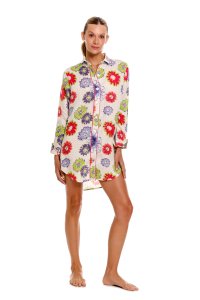 The Lazy Poet Women's Sissy Saphie Linen Boyfriend Sleepshirt