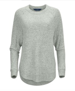 Boxercraft Women's Cuddle Oversized Crew Top in Sage Heather