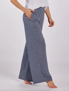 Boxercraft Women's Evelyn Navy/White Stripe Wide Leg Lounge Pant