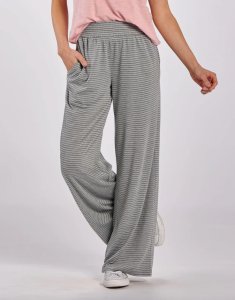 Boxercraft Women's Evelyn Oxford/White Stripe Wide Leg Lounge Pant