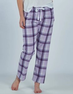 Boxercraft Women's Haley Lavender Sophia Plaid Flannel Pajama Pant