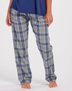 Boxercraft Women's Haley Oxford Heather Navy Kingston Plaid Flannel Pajama Pant