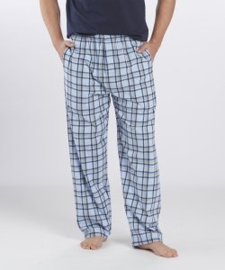 Boxercraft Men's Harley Heritage Carolina Blue/Green Plaid Flannel Pajama Pant