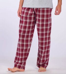 Boxercraft Men's Harley Heritage Maroon Plaid Flannel Pajama Pant