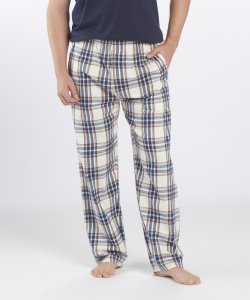 Boxercraft Men's Harley Natural Indigo Metro Plaid Flannel Pajama Pant