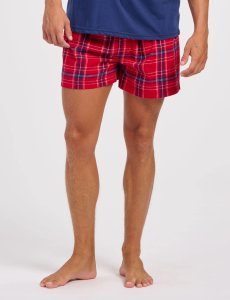Boxercraft Men's Brick Red Kingston Plaid Flannel Boxer Shorts