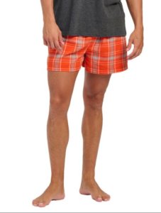 Boxercraft Men's Burnt Orange Kingston Plaid Flannel Boxer Shorts