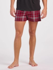 Boxercraft Men's Garnet/Black Plaid Flannel Boxer Shorts