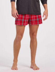 Boxercraft Men's Red/White Plaid Flannel Boxer Shorts