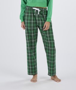 Boxercraft Women's Haley Varsity Green Plaid Flannel Pajama Pant