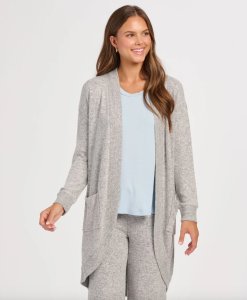 Boxercraft Women's Cuddle Cardigan in Oxford Heather