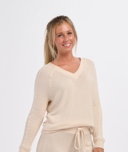 Boxercraft Women's Cuddle V-Neck Lounge Top in Barley Heather