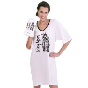 Emerson Street "Dog Mom" Cotton Nightshirt in a Bag