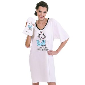 Emerson Street "Nurses Make You Feel Better!" Cotton Nightshirt in a Bag