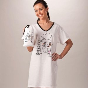 Emerson Street "Wine...It Goes With Everything I Wear!" Cotton Nightshirt in A Bag