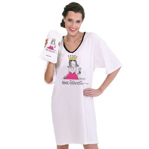 Emerson Street "Wine Princess" Cotton Nightshirt in a Bag