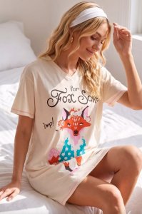 Little Blue House by Hatley For Fox Sake Cotton Sleepshirt in Shortbread