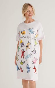 Little Blue House by Hatley The Cat's Pajamas Cotton Sleepshirt in White