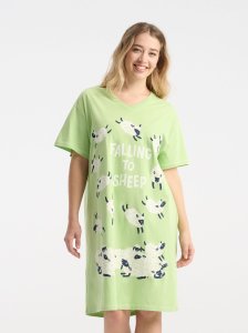 Little Blue House by Hatley Falling To Sheep Cotton Sleepshirt in Arcadian Green