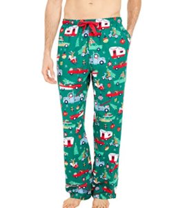 Little Blue House by Hatley Men's Retro Christmas Flannel Pajama Pant