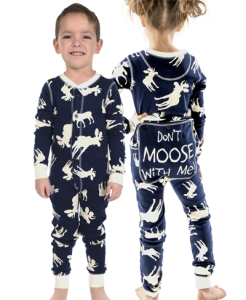 Lazy One Kids Unisex Classic Moose FlapJack in Navy