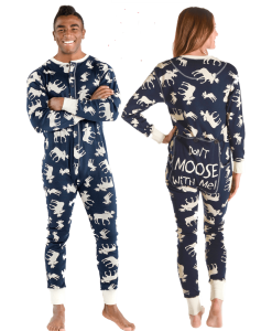 Lazy One Adult Unisex Classic Moose FlapJack in Navy