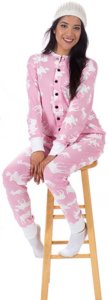Lazy One Adult Unisex Classic Moose FlapJack in Pink