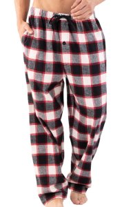 Lazy One Men's Black Plaid Flannel Pajama Pant