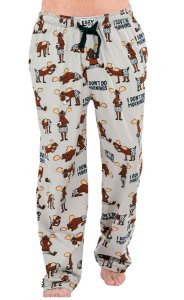 Lazy One Men's Don't Do Mornings Moose Cotton Knit Pajama Pant