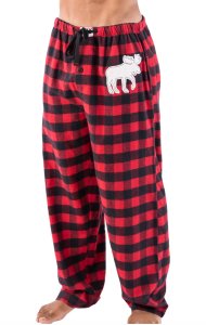 Lazy One Men's Moose on Plaid Flannel Pajama Pant
