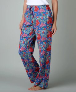Mahogany Women's Clarence Indigo Cotton Pajama Pant in a Bag