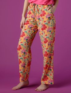Mahogany Women's Clarence Yellow Cotton Pajama Pant in A Bag