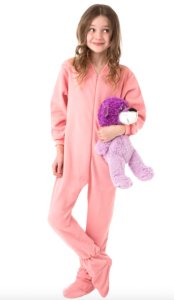 Big Feet Pajamas Kids Pink Fleece One Piece Footy